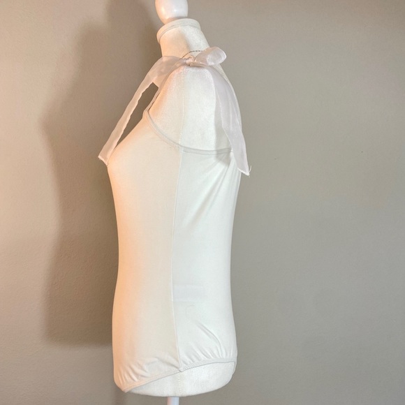 Blue Blush White Ribbon Strap Bodysuit - Picture 2 of 12